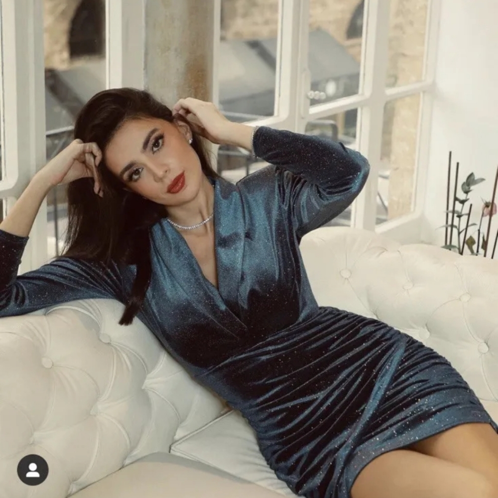 ZARA NWT MINI SHIMMERY VELVET DRESS REF 2157/258 Size M